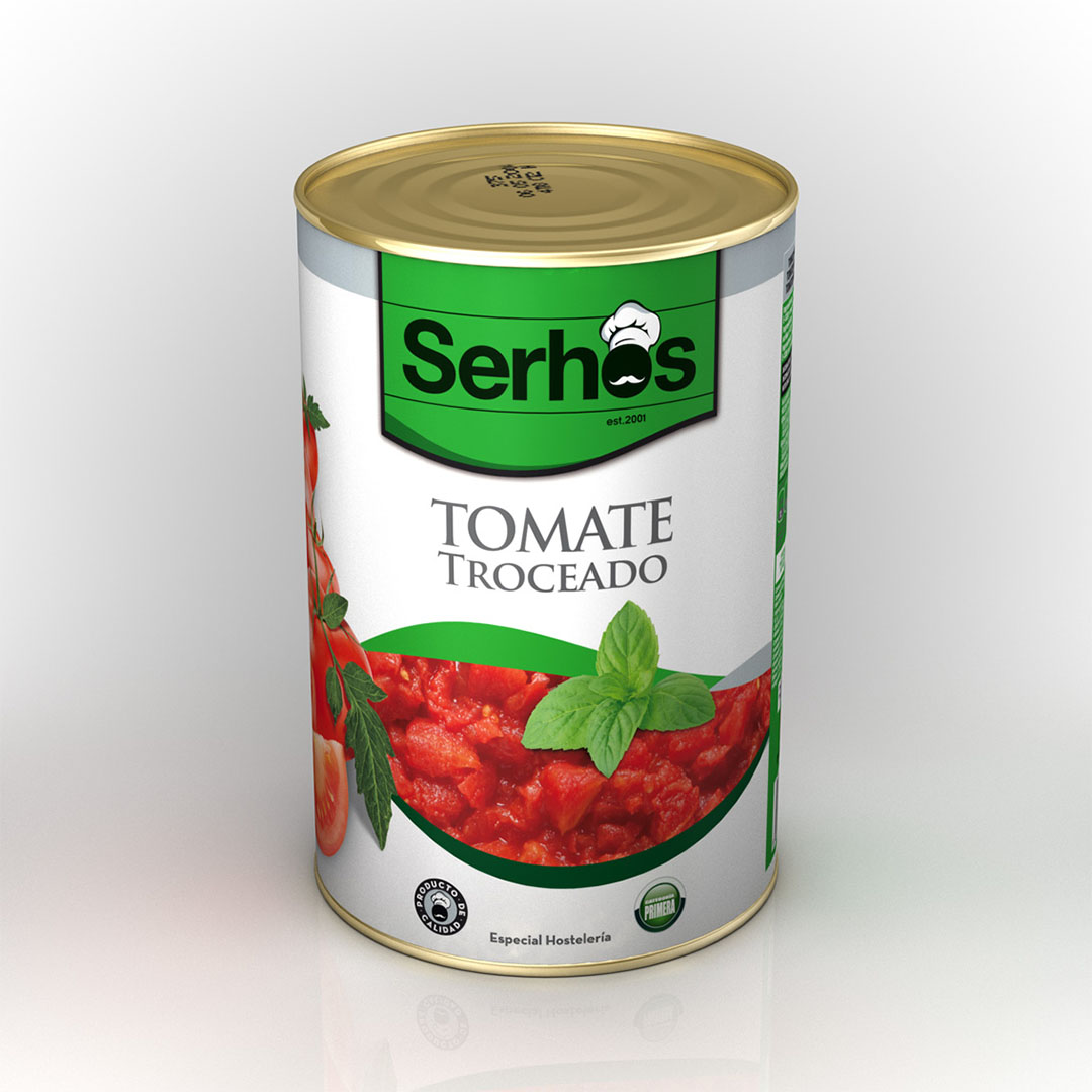 Tomate Troceado 5 Kg Lata 5 Kg P.e. 3885 G Serhos